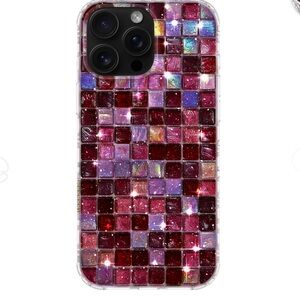 Mosaic Pattern Phone Case - Red and Purple
